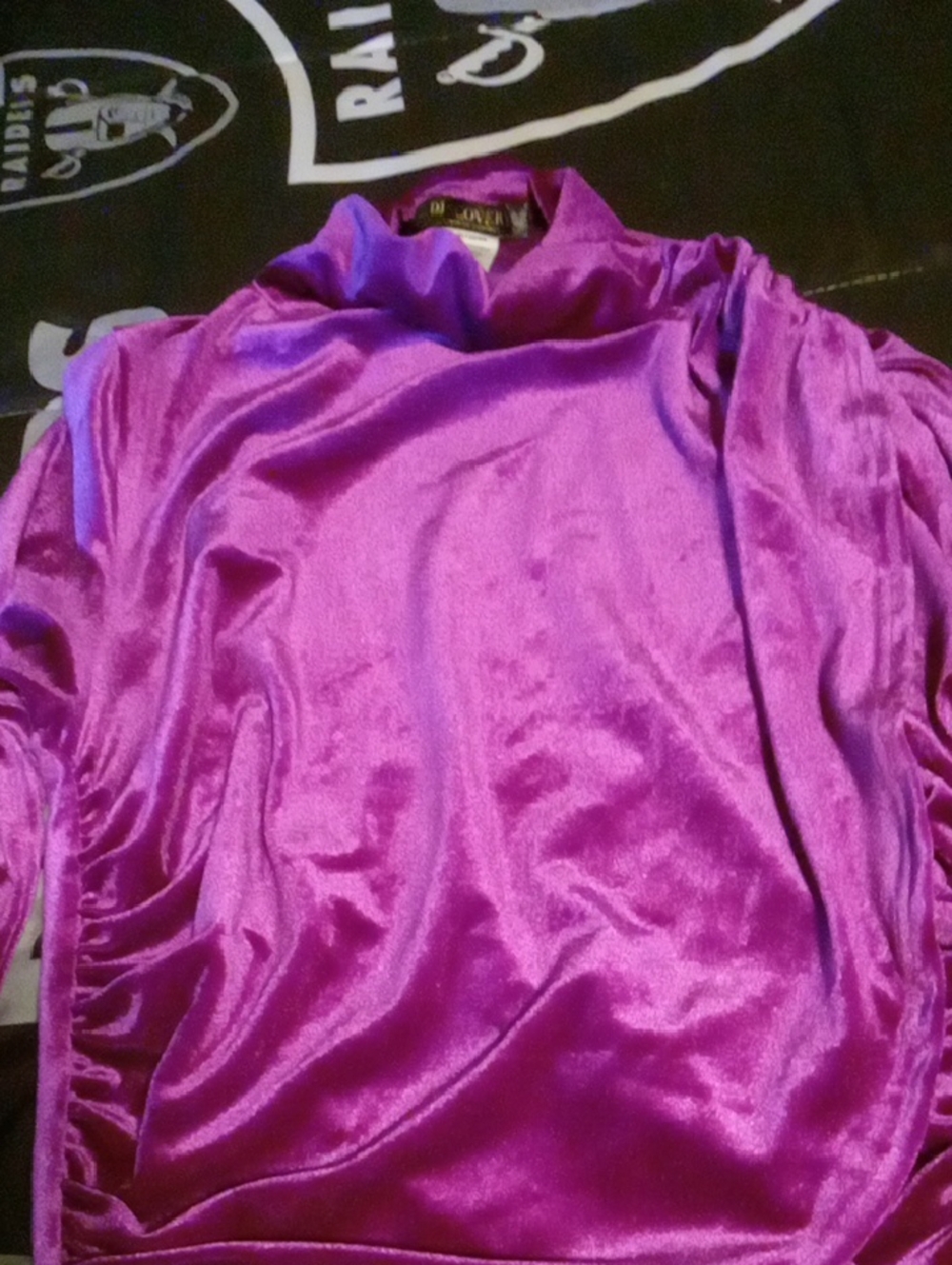 Vibrant Satin Magenta Top Brand Discovery Good Condition